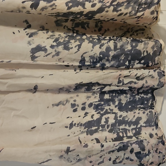 100% Silk Boho Peasant Blouse Womens Size Large off white crochet detail elegant - Picture 2 of 4